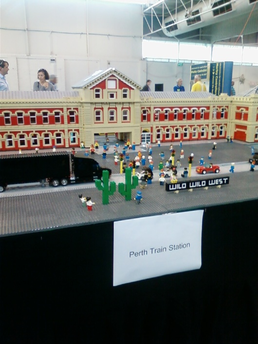 Perth Train Station lego sculpture at Claremont Showgrounds exhibition 2012