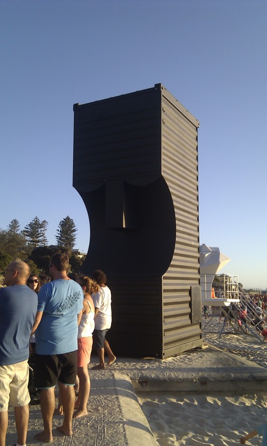 mr melancholy by Paul Stanwick - Wright at Sculpture by the Sea Cottesloe 2015